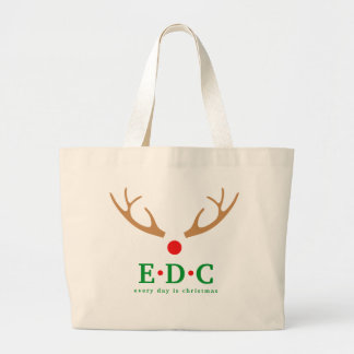 Every Day is Christmas Large Tote Grote Tote Bag