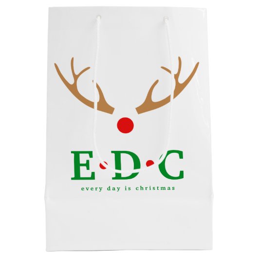 Every Day is Christmas Medium Gift Bag Cadeauzakje (Achterkant)