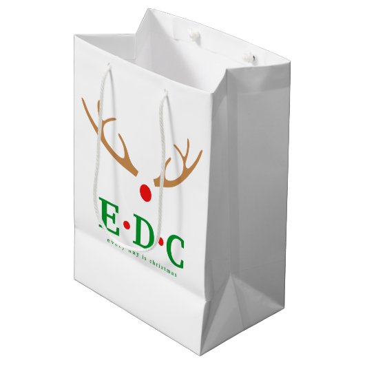 Every Day is Christmas Medium Gift Bag Medium Cadeauzakje (Voorkant Gekanteld)