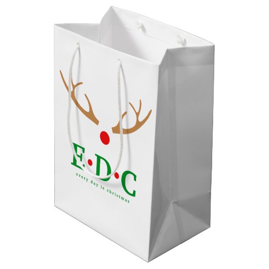 Every Day is Christmas Medium Gift Bag Medium Cadeauzakje (Achterkant Gekanteld)