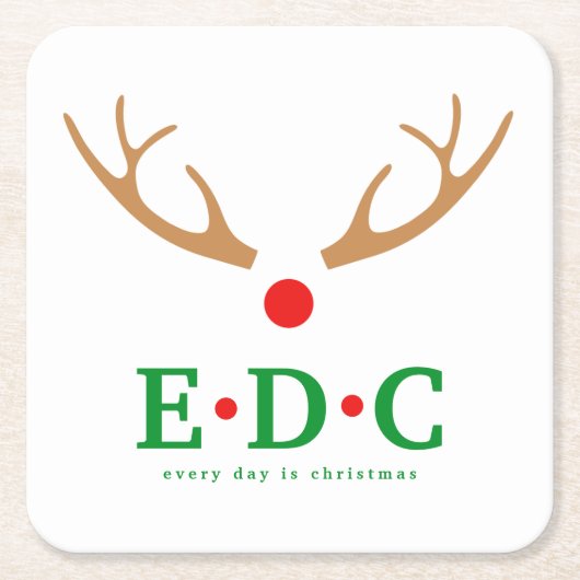 Every Day is Christmas Paper Coaster Kartonnen Onderzetters (Voorkant)