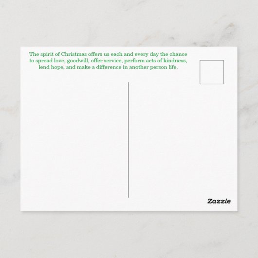 Every Day is Christmas Postcard Briefkaart (Achterkant)