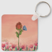 Every Day is Women's Day Hand-Painted Square Sleutelhanger (Achterkant)