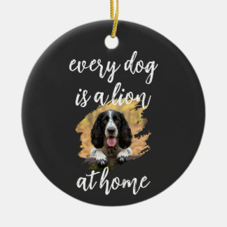 Every Dog Is a Lion at Home – Custom Dog Photo Keramisch Ornament