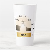 "Every Fall Is the Start of a Rise – Leap of Hope" Latte Mok (Voorkant)