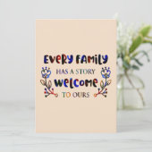 Every Family Has A Story Welcome to Ours, Family I Kaart (Staand voorkant)