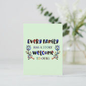 Every Family Has A Story Welcome to Ours, Family P Briefkaart (Staand voorkant)