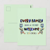 Every Family Has A Story Welcome to Ours, Family P Briefkaart (Voorkant / Achterkant)