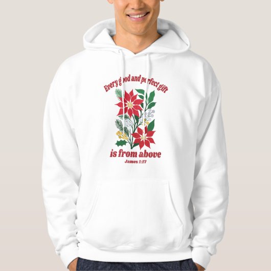 Every Good and Perfect Gift – James 1:17 Christmas Hoodie (Voorkant)