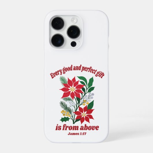 Every Good and Perfect Gift – James 1:17 Christmas iPhone Hoesje (Achterkant)