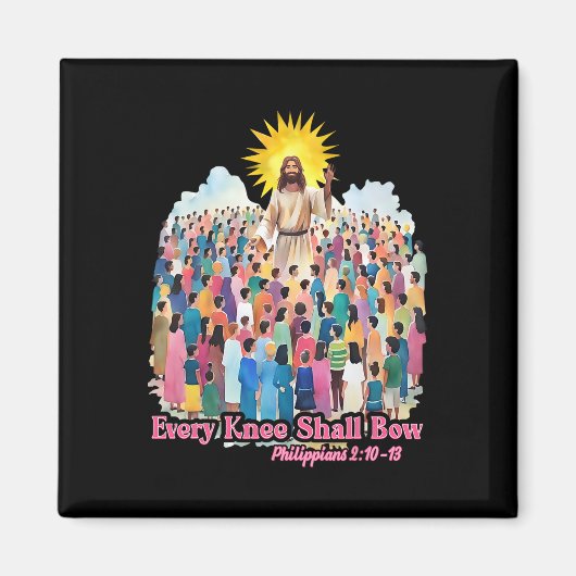 Every Knee Shall Bow Christian Easter Day  Magneet (Voorkant)