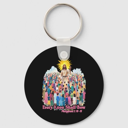 Every Knee Shall Bow Christian Easter Day  Sleutelhanger (Voorkant)