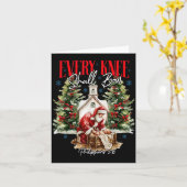 Every Knee Shall Bow Christian Jesus Merry Christm Kaart (Gele Bloem)