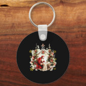 Every Knee Shall Bow Funny Kneeling Santa Baby Jes Sleutelhanger (Voorkant)