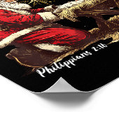 Every Knee Shall Bow Santa Christmas Nativity Scen Poster (Hoek)