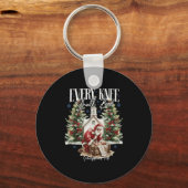 Every Knee Shall Bow Santa Christmas Nativity Scen Sleutelhanger (Voorkant)