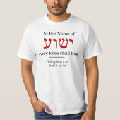 Every knee shall bow - Yeshua T-shirt (Voorkant)