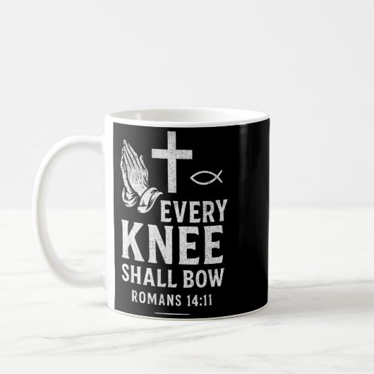 Every Knee Shall Fall Romans 14_11  Koffiemok (Links)