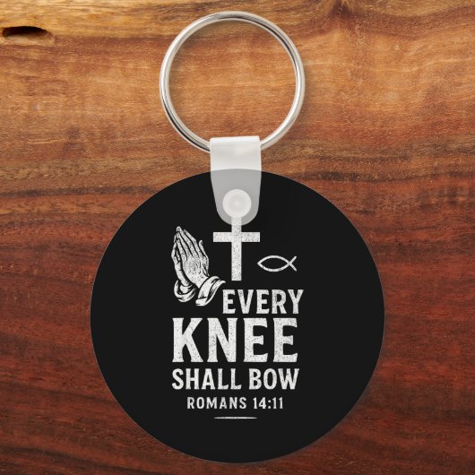 Every Knee Shall Fall Romans 14_11  Sleutelhanger (Voorkant)