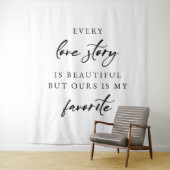 “Every Love Story Is Beautiful” Elegant Wedding  Wandkleed (In situ)
