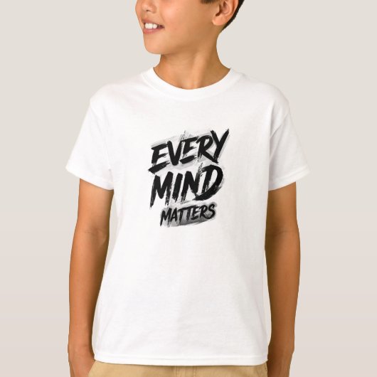 Every Mind Matters Brushstroke Graphic  T-shirt (Voorkant)