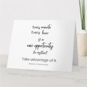 Every minuutje, every hour is a new opportunity to kaart (Voorkant)