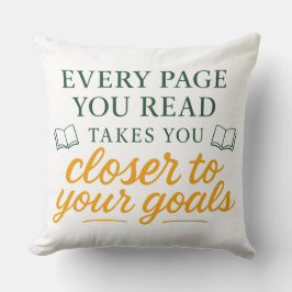 Every Page You Read | Motivational Reading Quote Kussen