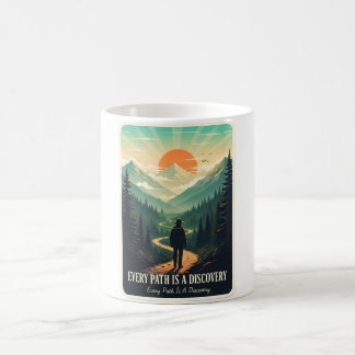 "Every Path Is A Discovery" Vintage Adventure Mug Koffiemok