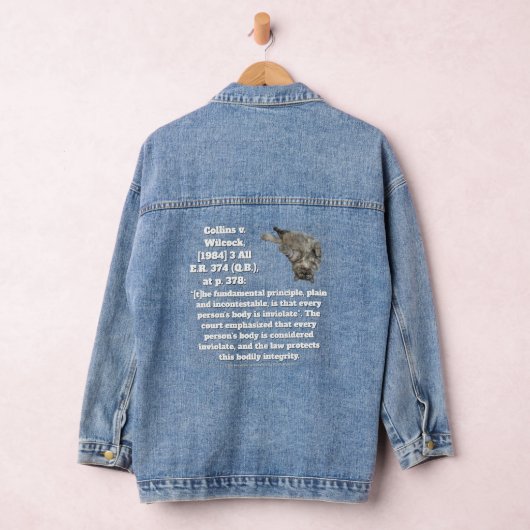 Every person’s body is inviolate by RoseWrites Denim Jacket (Hangar)