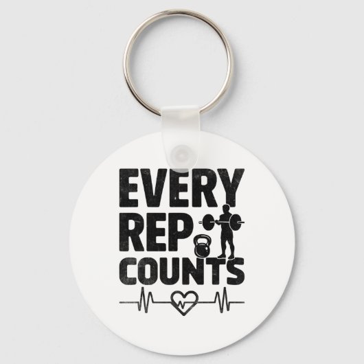 Every Rep Counts Weightlifter Bodybuilding Bodybui Sleutelhanger (Voorkant)