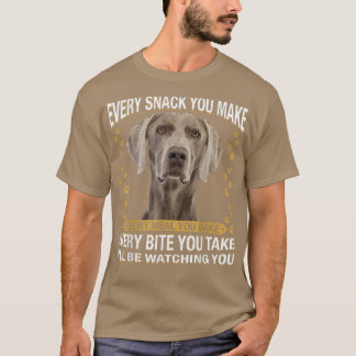 Every Snack You Make Funny Weimaraner Dog Mom, Dog T-shirt