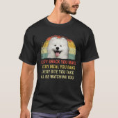 Every Snack You Make Samoyed Dog Mom Dog Dad Retro T-shirt (Voorkant)