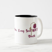 Every Soul Will Taste Death Gothic Withered Rose Tweekleurige Koffiemok (Voorkant rechts)