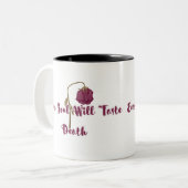 Every Soul Will Taste Death Gothic Withered Rose Tweekleurige Koffiemok (Voorkant links)