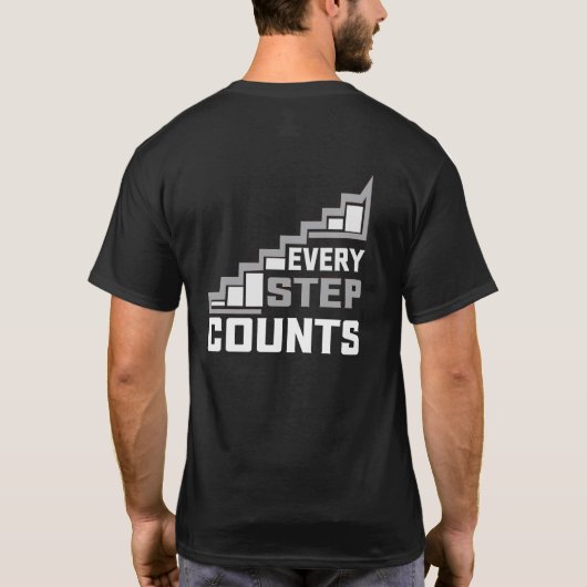 Every Step Counts Typography T-shirt Design (Achterkant)