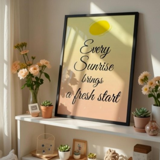 Every sunshine brings a fresh start perfect poster