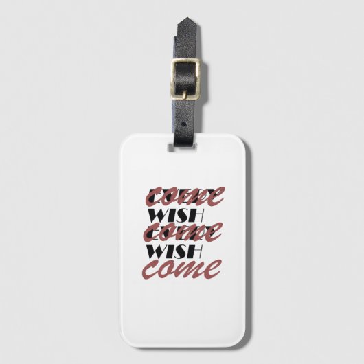 EVERY WISH COME  BAGAGELABEL (Voorkant (verticaal))