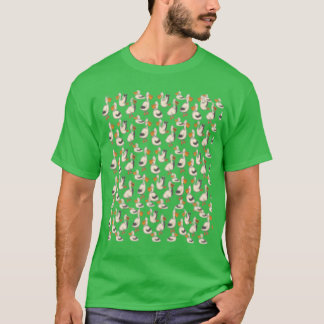 Everybirdy Golder kleurrijke vogels Patroon vriend T-shirt
