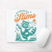 Everybody Stims Racoon Funny Design  Muismat (Met muis)