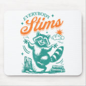 Everybody Stims Racoon Funny Design Muismat (Voorkant)