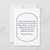 Everyday Delivery Driver Card With Your Message Bedankkaart (Achterkant)