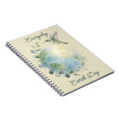 Everyday Earth Day Hummingbird Bird Notitieboek (Rechterzijde)