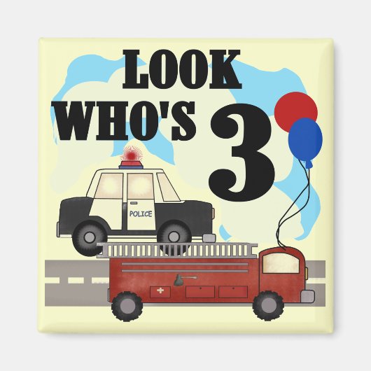 Everyday Heroes 3rd Verjaardag Tshirts en geschenk Magneet (Voorkant)