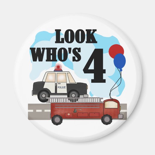 Everyday Heroes 4th Verjaardag Magneet (Voorkant)