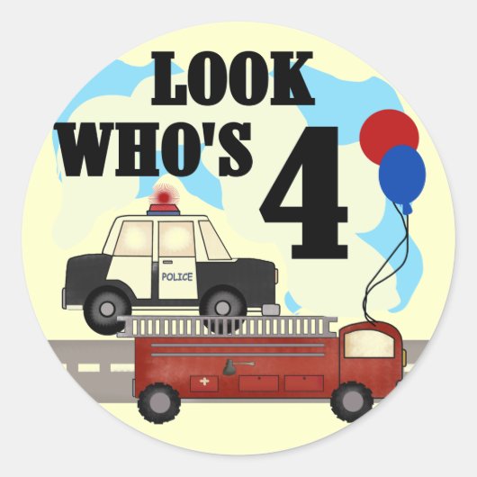 Everyday Heroes 4th Verjaardag Ronde Sticker (Voorkant)