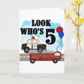 Everyday Heroes 5th Birthday Tshirts Kaart (Gele Bloem)