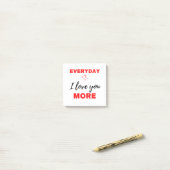 Everyday I Love You More Black Post-it® Notes (Op bureau)
