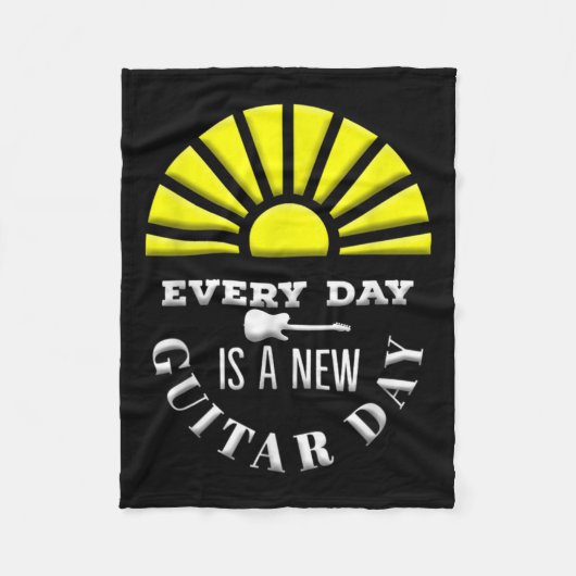 Everyday Is A New Guitar Day Funny Quote Guitarist Fleece Deken (Voorkant)