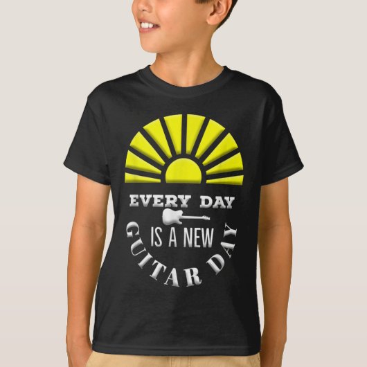 Everyday Is A New Guitar Day Funny Quote Guitarist T-shirt (Voorkant)