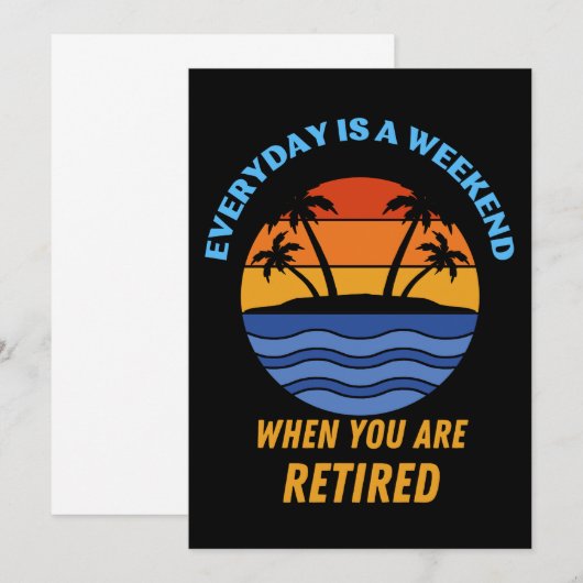 EVERYDAY IS A WEEKEND RETIRED KAART (Voorkant / Achterkant)